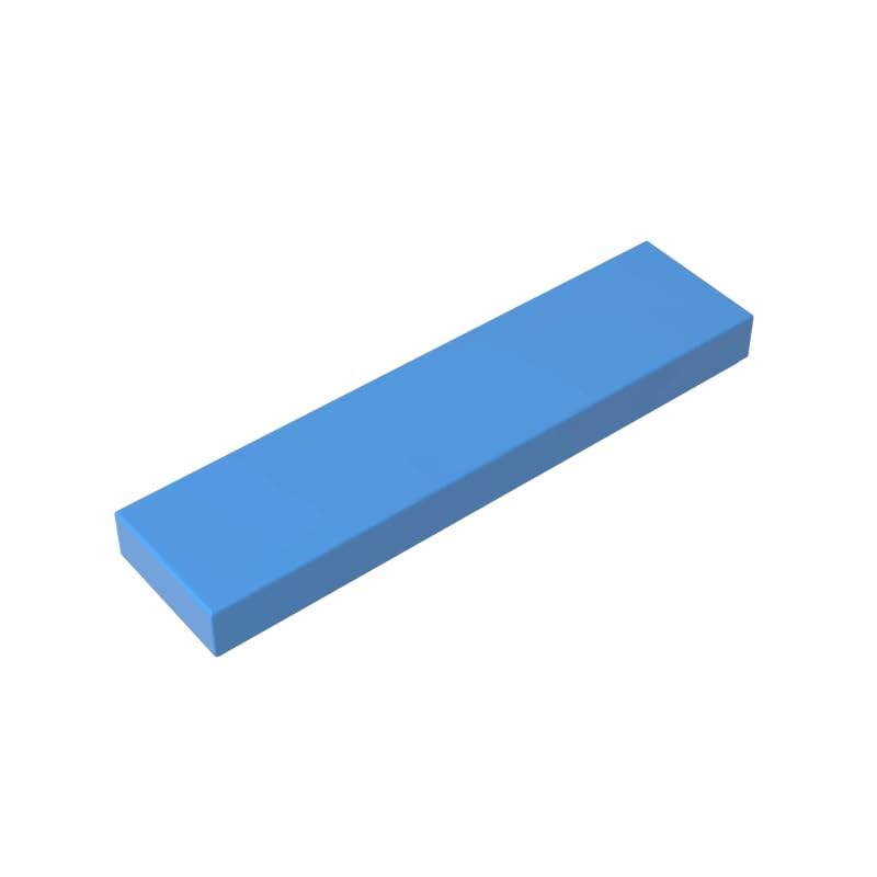 Gobricks 2431 Foundation Plate Tile 1x4 with Groove 50 Pieces GDS-563 Compatible with Lego Building Blocks Color:Medium Blue โ image 1