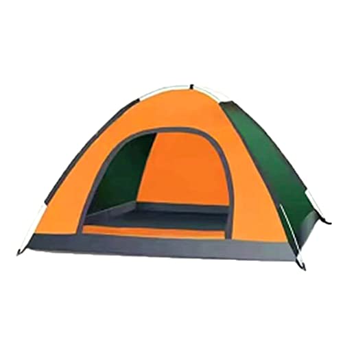 RiToEasysports Camping-Picknickzelt, Outdoor 2-3 Personen Camping-Picknickzelt Schnell zu öffnendes Regenfestes Automatisches Zelt mit Schiebedach Zum Wandern Camping Schlafen (Dunkelgrün und Orange)