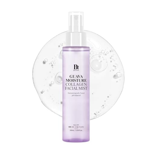 BENTON Guava Moisture Collagen Facial Mist – KOREAN SKIN CARE Fine Mist Spray with Jeju Guava, Low Molecular Collagen & Hyaluronic Acid – Hydrating & Firming – 3.38 fl oz (100ml)