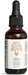 We Love Eyes- All Natural Tea Tree Eyelid Cleansing Oil - Eyelid Scrubs - Eyelid Hygiene - naturally cleans allergens - 100% Preservative Free - Australian Tea Tree Oil - 30ml
