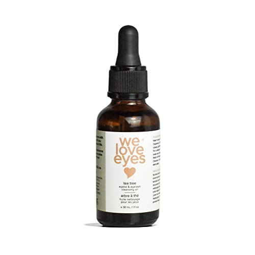 We Love Eyes- All Natural Tea Tree Eyelid Cleansing Oil - Eyelid Scrubs - Eyelid Hygiene - Naturally Cleans Allergens - 100% Preservative Free - Australian Tea Tree Oil - 30Ml #TOP3