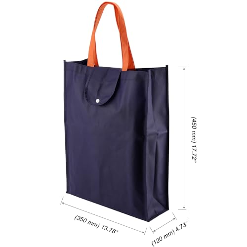 MOUYAT 10 PCS Foldable Shopping Bag, Large Reusable Grocery Bags, Washable Fabric Tote Bag for Grocery Travel, Picnic - Image 2