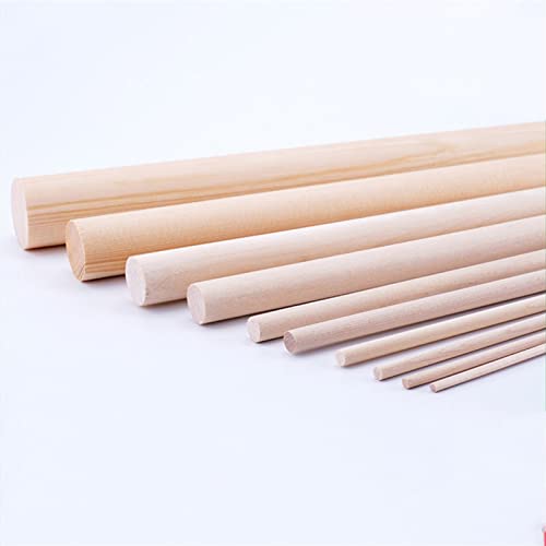 Multi-size ronde vormige houten sticks strips Diy Gepolijste modelleermiddelenbenodigdheden (Color : 10PCS 6mm) - Image 3