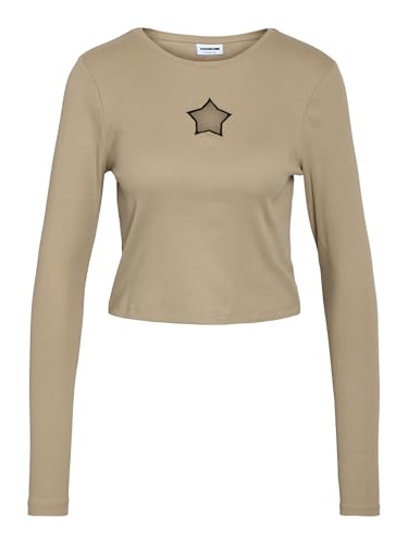 Crop top manches longues découpe étoile moulant NOISY MAY