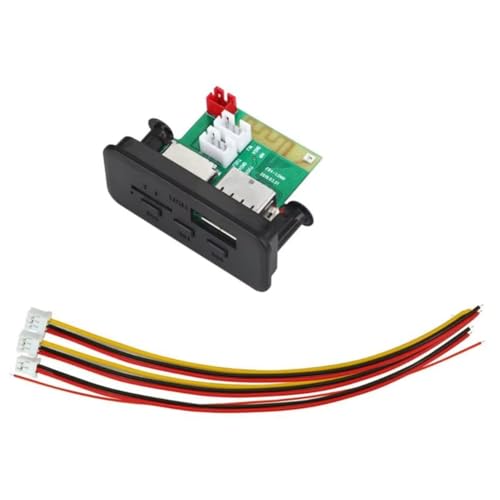 Huudngeje Actualización de Bluetooth 5.0 Radio de Coche Reproductor de MP3 5V 12V WMA Placa Decodificadora Módulo de Audio FM TF USB 3.5 mm AUX para Automóviles Negro