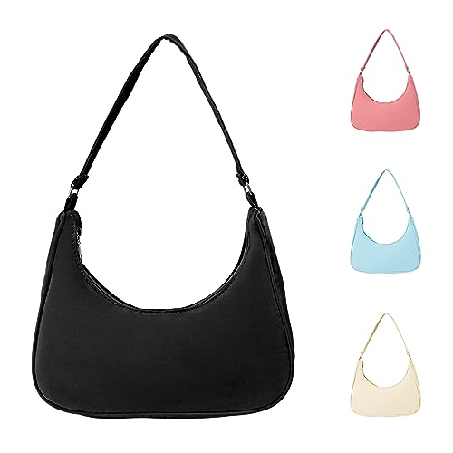 Heveer Bolso Bandolera para Mujer Vintage Bolso de Mano Pequeños Bolso de Hombro Y2k Moda Bolsos para Mujeres Bolsa de Media Luna para Viajes Compras Negro Heveer Bolso Bandolera para Mujer Vintage Bolso de Mano Pequeños Bolso de Hombro Y2k Moda Bolsos para Mujeres Bolsa de Media Luna para Viajes Compras Negro