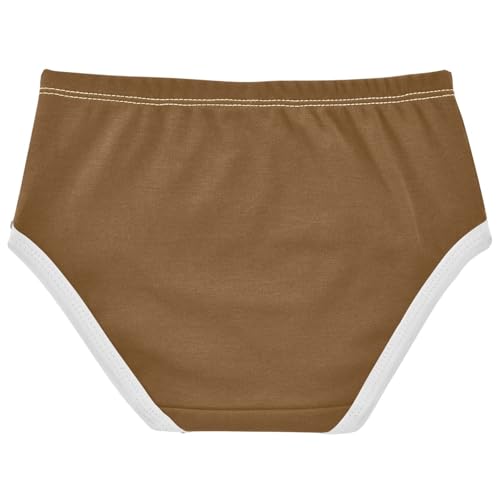 Joisal Sepia Brown Cute Panties Girl Girls Underwear Toddler Cotton Personalized Kids Undies Briefs 2t2