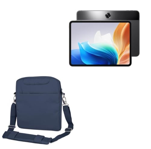 BoxWave Case Compatible with Oppo Pad Neo - Encompass Urban Bag, Over Shoulder Messenger Straps Handle Bag Pockets - Navy
