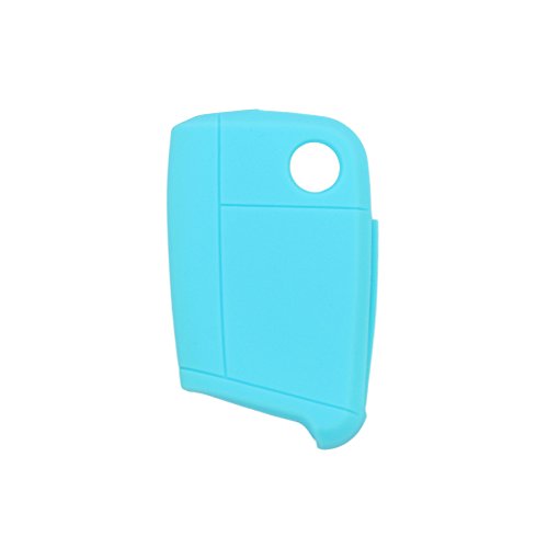 BROVACS Silicone Cover Protector Case Holder Skin Jacket Compatible with VOLKSWAGEN 3 Button Flip Remote Key Fob CV9803 Light Blue - Image 3