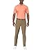 PGA Tour Men's Short Sleeve Golf Polo with Geo Print and Moisture Wicking Fabric, Living Coral, XX-Large