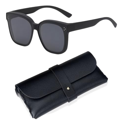 IKOPFLN Gafas de Sol Polarizadas HD para Usar sobre Gafas, Protección UV400, Gafas para Conducir, Pescar, Adaptadas para Personas con Gafas