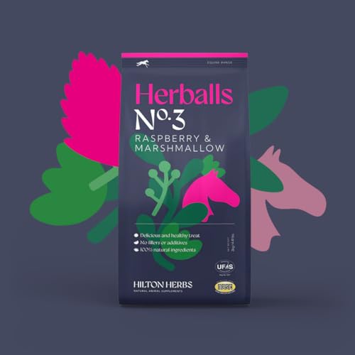 Hilton Herballs No. 3 Raspberry & Marshmallow. All-Natural Horse Treats. Tasty Reward for Horses and Ponies. No Additives or Fillers. Molasses-Free. 100% Natural Ingredients. 2kg Bag. Made in UK - Image 3