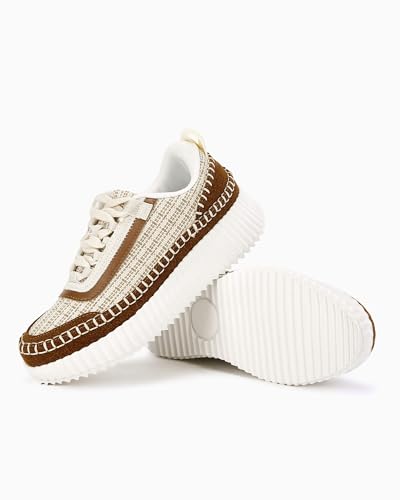 Coutgo Womens Platform Sneakers Lace Up Comfortable Casual Fashion Sneaker Walking Shoes 5