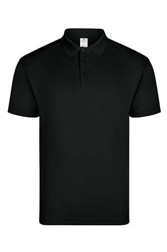 Mukua PS160U-BOGAN Polo Color Black Talla XL Polos Manga Corta, Unisex Adulto