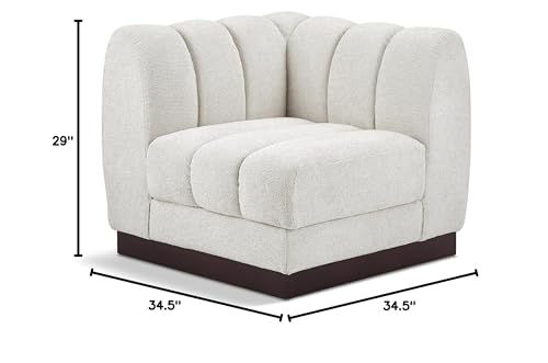 Sillón Plegable Chenille Crema miniatura 3