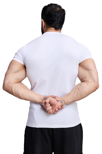 Image of Men's Crew Neck Slim Fit Gym Sports T-Shirt