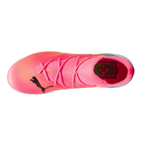 PUMA Future 7 Match Neymar Jr Firm Ground/Artificial Ground - Shoes for Men - Stretch Knit - Lightweight Sunset Glow/Puma Black/Sun Stream/Puma Green/Bluemazing 7 D - Medium4