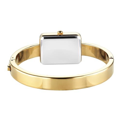 Image of Sonata Aura 2.0 Quartz White Dial Gold Stainless Steel Strap Analog Watch for Women - 87096YM01W