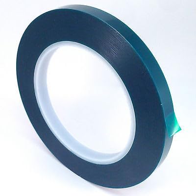 Image of High Temp Masking Supply 3 /8 inch x 72 Yards 400ºF Green Polyester PET Tape