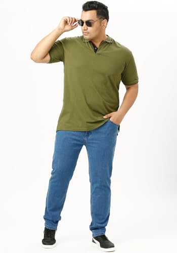 Image of Wear Your Opinion Men's Plus Size Tipped Polo Collar Neck Tshirt