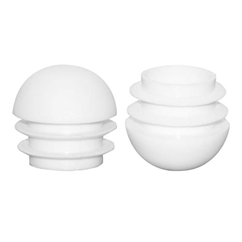 Flyshop 16-Pack Plastic End Caps, 1-1/8" (28mm) OD, White