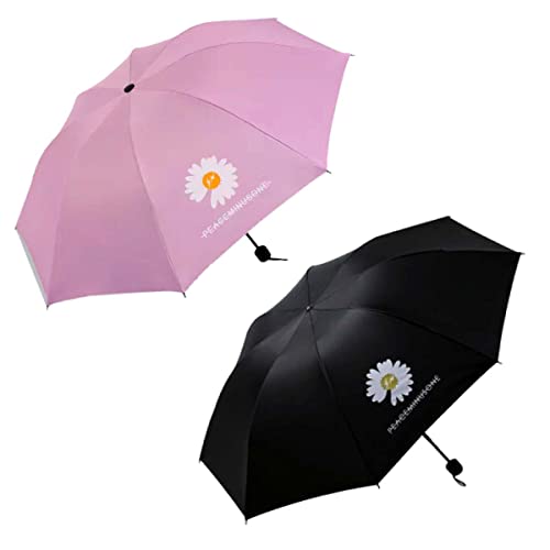 Image of KEKEMI 3 Fold Automatic Sun & Rain Umbrella for Men & Women (Pack of 2)