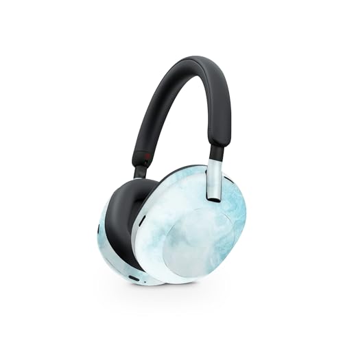 Image of MightySkins Glossy Glitter Skin Compatible with Sony WH-1000XM5 Headphones - Blue Marble | Protective, Durable High-Gloss Glitter Finish | Easy to Apply