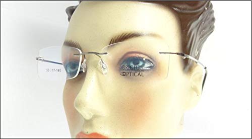 Armação Grafite Fininha Óculos Sem Grau Metal Aço Inoxidável Sem Aro