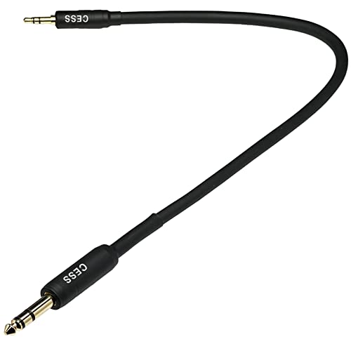 Cable de audio estéreo 3.5mm a 6.35mm 1 pie miniatura 6