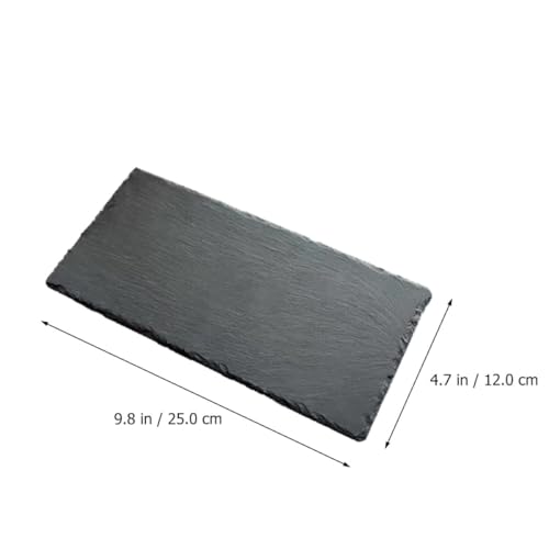 Platos de piedra aislados para sushi x2, 25x12cm miniatura 2
