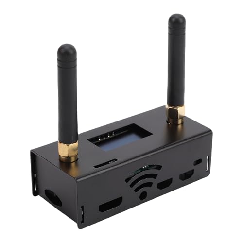 Zunate Tablero de Punto de Acceso Dúplex MMDVM, Módem de Voz Digital WiFi Estación de Radio Ensamblada Antillos Duales con Soporte de Carcasa de Metal OLED de 0.96 Pulgadas UHF VHF Fit