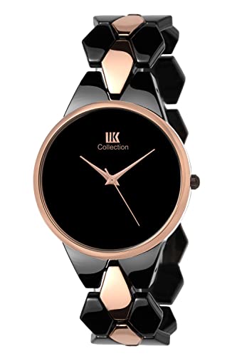 Image of IIK COLLECTION Watch for Women Round Dial |Analogue Quartz Movemnet Ladies Watch|Long Battery Life|Stainless Steel Adjustable Bracelet Chain Strap|Fancy Clasp Safety Watch for Woman