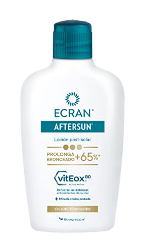 Ecran - Aftersun Loción Post Solar Reparadora y Prolongadora del Bronceado, Previene el...