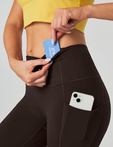 Image of Heathyoga Capri Leggings for Women High Waisted Capri Leggings with Pockets for Women Tummy Control Yoga Pants Women