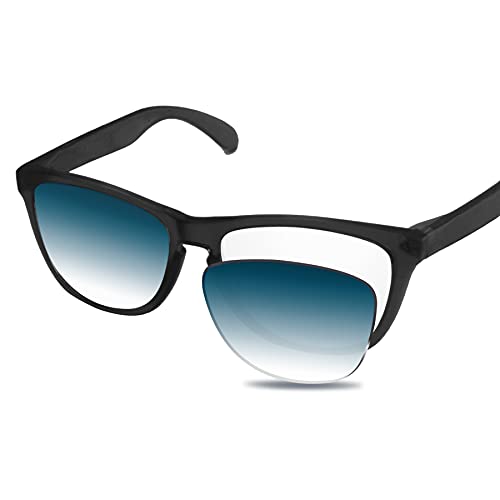 Image of 100% Precise-Fit Replacement Sunglass Lenses Compatible with Oakley Frogskins OO9013 55mm