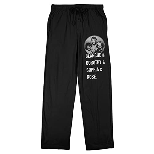 Golden Girls Golden Names Men's Black Sleep Pajama Pants