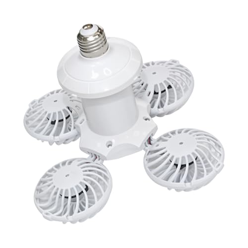 Ventilador de techo con luz para dormitorio y estudio con lámpara LED E27 silenciosa