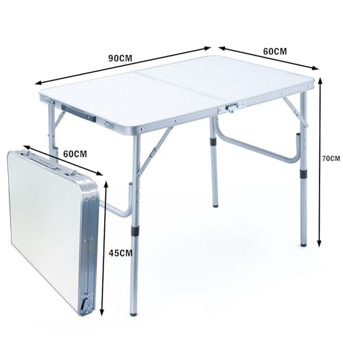 Image of Portable Folding Table, Folding Desk Briefcase for Camping Kitchen Study(90x60x70CM)