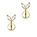 New 2026 Astm Titanium Flower Moon Heart Threadless Piercing Star Drop Cross Pin Push In Labret Stud Cz Daith Conch Earring Jewelry Fashion Trendy Accessories Creative Gift
