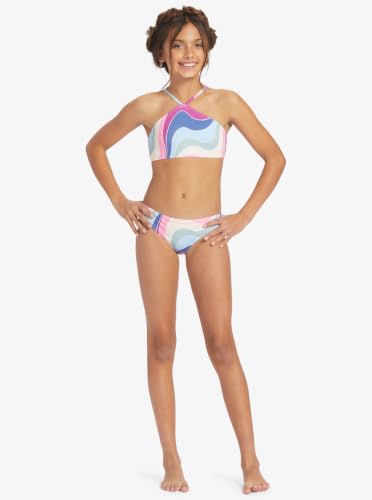 Image of Roxy Girls Vacation Memories Crop Top Set Swimsuit Set