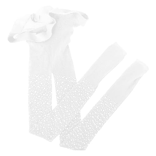 Girls White Tights Pants with Sequined Solid Color Soft Stretch Socks Leggings Pants Skinny Trousers Pantyhose