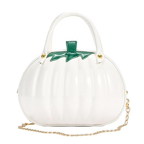 Sac citrouille Halloween blanc grand format, le cadeau idéal pour fille