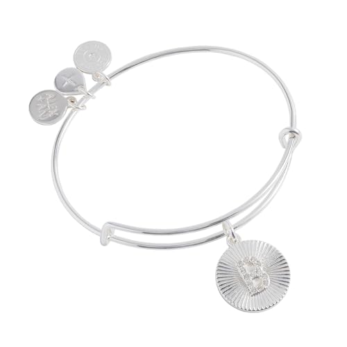 Image of Alex and Ani Initial I Pave Starburst Texture Bangle