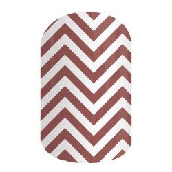 Jamberry Nails - Marsala Chevron (Half Sheet) +Bonus Accent Sheet