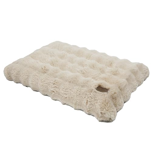 BingoPaw Cuccia per cani Taglia Grande: Lettino cani Sfoderabile Lavabile Materassino cane Impermeabile, Cuscino Soffice Morbido Peloso Antiscivolo per animali domestici 90x60x10 cm, Beige