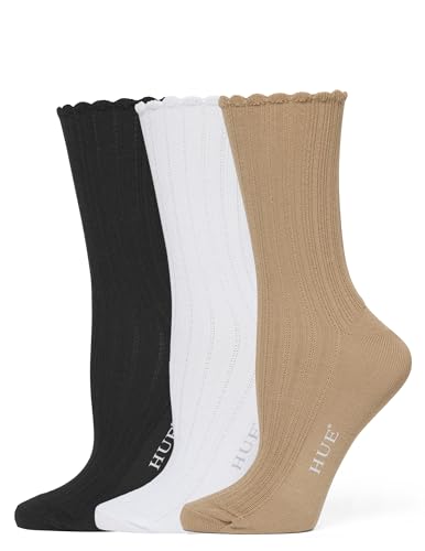 Image of HUE Women's Scalloped Pointelle Crew Sock