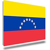 TRIOSK Kühlschrankmagnete Länderflaggen Magnet Flagge Venezuela Länder Reise Souvenir Geschenk für Reiselustige Frauen Männer Weltenbummler Kühlschrank stark eckig groß 85x55 mm