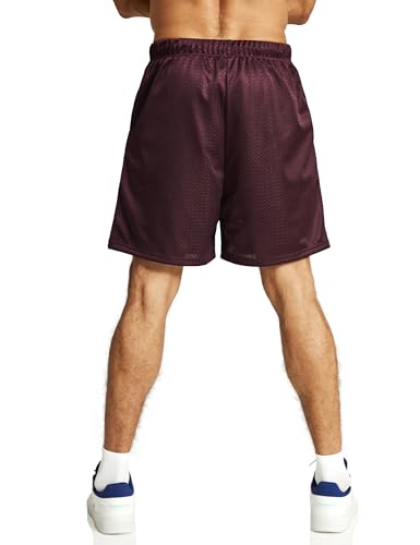 Ouber Men's Mesh Gym Shorts with Pockets Dry Fit Performance for Workouts Basketball Shorts4