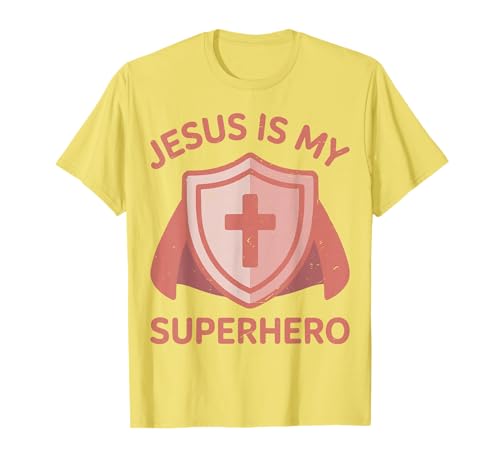 Girls Jesus is My Superhero Christian Toddler Kids Women God T-Shirt