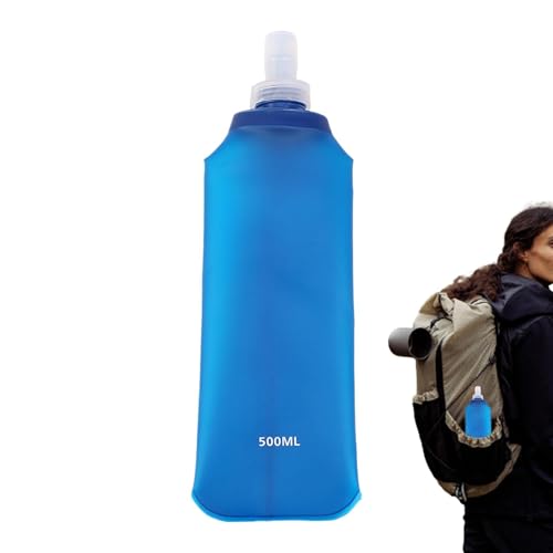 Generisch Botella plegable deportiva de 500 ml, taza de hidratación de acceso rápido de 500 ml, botella de bebida deportiva al aire libre para runners cyclists Travelers Adults Running Gym Hiking
